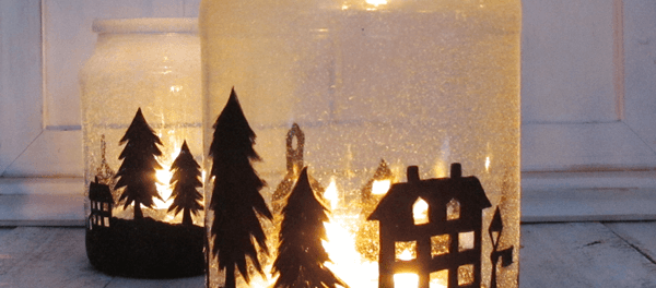 Cara membuat tempat lilin Natal dari kaleng