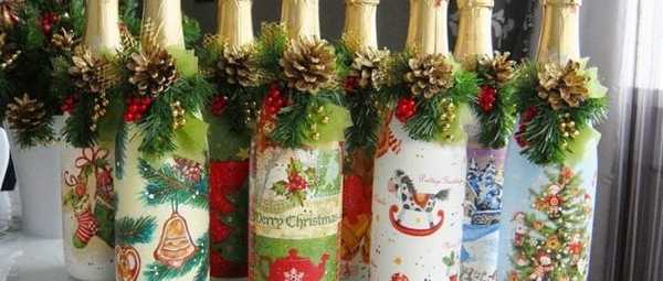 Як прикрасити пляшку шампанського до Нового року