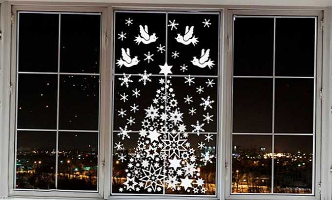 Божићне шаблоне за украшавање прозора