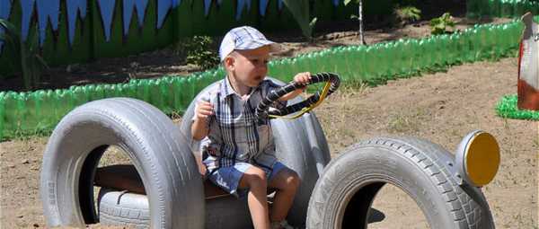 Списък с интересни занаяти за детската площадка от стари автомобилни гуми