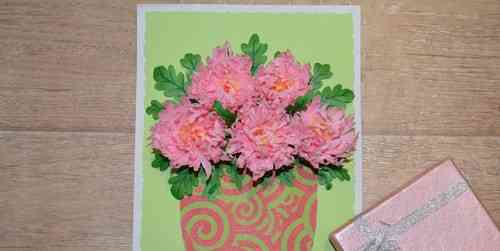 Bukiety kwiatów superaplikacji wykonane z papieru. 4 warsztaty