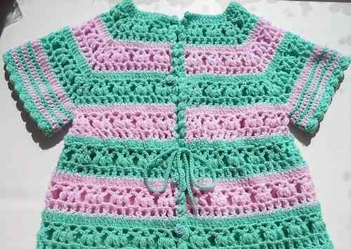 Jaket musim panas untuk anak perempuan (crochet)