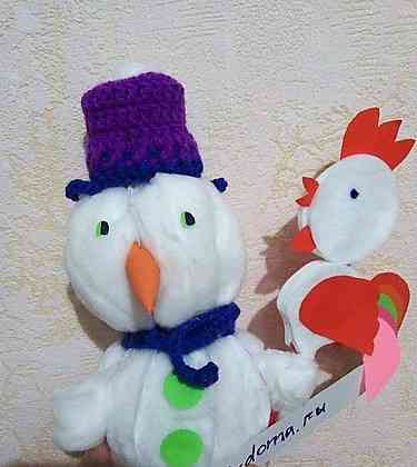 Kerajinan Snowman with a cock