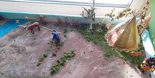 Diorama Tundra (kelas master tentang membuat tata letak)