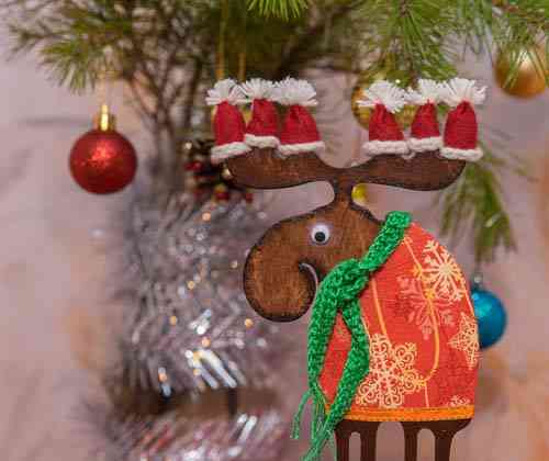 Božićni los (dekor i dekupaž)