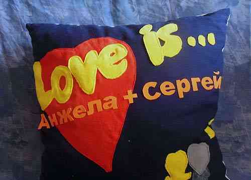 Оригінальна подушка «Love is ...»