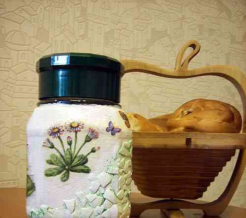 Botol kaca decoupage