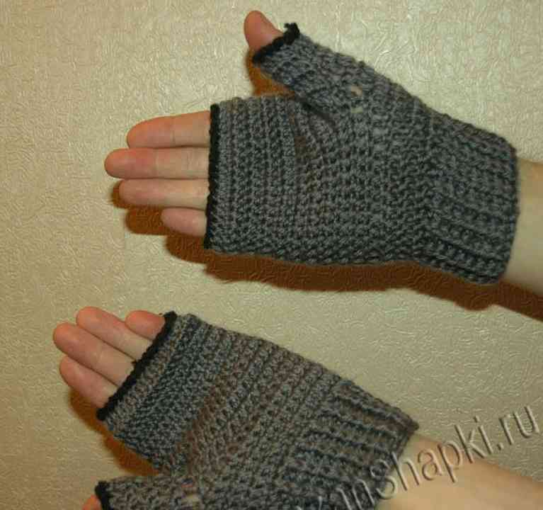 Háčkované pánske rukavice